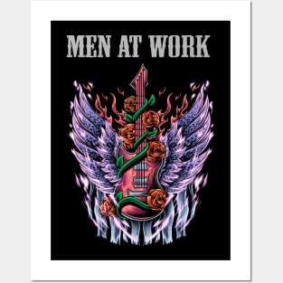 WORK AT THE MEN BAND Posters and Art